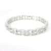 Gehna Jaipur cubic zirconia studded silver plated bracelet For Girls & Women FB-1111