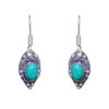 Gehna Jaipur Turquoise Color Stone Studded Earrings In German Silver  For Girls & Women GE01-1111