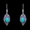 Gehna Jaipur Turquoise Color Stone Studded Earrings In German Silver  For Girls & Women GE01-1111 - Image 4