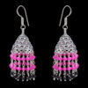 Gehna Jaipur Pink & Black Spinel Color Zircon Beads Earring For Girls & Women GE03-1111 - Image 4