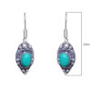 Gehna Jaipur Turquoise Color Stone Studded Earrings In German Silver  For Girls & Women GE01-1111 - Image 3