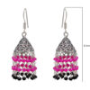Gehna Jaipur Pink & Black Spinel Color Zircon Beads Earring For Girls & Women GE03-1111 - Image 2