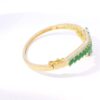 Gehna Jaipur emerald & cubic zirconia studded stylish gold plated bracelet For Girls & Women FB-1113 - Image 3