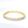 Gehna Jaipur cubic zirconia studded gold plated bracelet For Girls & Women FB-1114