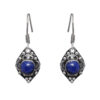 Gehna Jaipur Dumortierite Color Stone Studded Earrings In German Silver  For Girls & Women GE01-1114