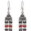 Gehna Jaipur Red Jasper & Black Spinel Color Zircon Beads Earring For Girls & Women GE03-1114
