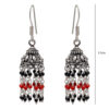 Gehna Jaipur Red Jasper & Black Spinel Color Zircon Beads Earring For Girls & Women GE03-1114 - Image 3