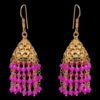 Gehna Jaipur Pink Chalcedony Color Zircon Beads Earring For Girls & Women GE03-1115 - Image 5