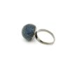 Gehna Jaipur Blue Sapphire Color Stone & dome shape Cubic Zirconia Studded Ring Adjustable Size For Girls & Women FR-1118 - Image 5