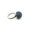 Gehna Jaipur Blue Sapphire Color Stone & dome shape Cubic Zirconia Studded Ring Adjustable Size For Girls & Women FR-1118 - Image 3
