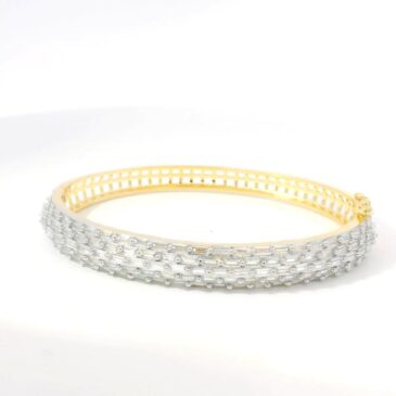 Gehna Jaipur cubic zirconia studded elegant gold plated bracelet For Girls & Women FB-1119