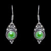 Gehna Jaipur Green Color Quartz Stone Earrings In German Silver  For Girls & Women GE01-1119 - Image 4