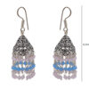 Gehna Jaipur Pink & Blue Chalcedony Color Zircon Beads Earring For Girls & Women GE03-1119 - Image 3
