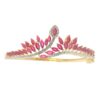 Gehna Jaipur pink tourmaline & cubic zirconia studded beautiful gold plated bracelet For Girls & Women FB-1120 - Image 2