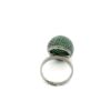 Gehna Jaipur Emerald Color Stone & dome shape Cubic Zirconia Studded Ring Adjustable Size For Girls & Women FR-1120 - Image 3