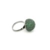 Gehna Jaipur Emerald Color Stone & dome shape Cubic Zirconia Studded Ring Adjustable Size For Girls & Women FR-1120 - Image 2