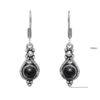 Gehna Jaipur Black Spinel Color Stone Studded Earrings In German Silver  For Girls & Women GE01-1120