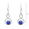 Gehna Jaipur Dumortierite Color Stone Studded Earrings In German Silver  For Girls & Women GE01-1121