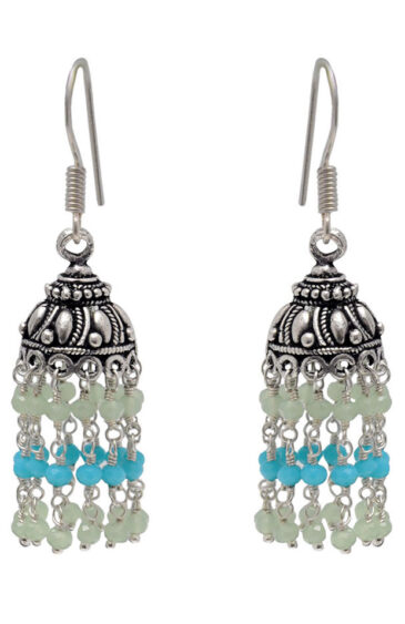 Gehna Jaipur Green & Blue color Zircon Beads Earring For Girls & Women GE03-1121