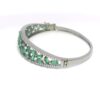Gehna Jaipur emerald & cubic zirconia studded black polish silver plated bracelet For Girls & Women FB-1122 - Image 3