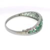 Gehna Jaipur emerald & cubic zirconia studded black polish silver plated bracelet For Girls & Women FB-1122 - Image 5