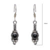 Gehna Jaipur Black Spinel Color Stone Studded Earrings In German Silver  For Girls & Women GE01-1122