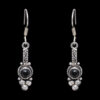 Gehna Jaipur Black Spinel Color Stone Studded Earrings In German Silver  For Girls & Women GE01-1122 - Image 3