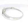 Gehna Jaipur emerald & cubic zirconia studded silver plated bracelet For Girls & Women FB-1123 - Image 3