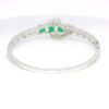 Gehna Jaipur emerald & cubic zirconia studded silver plated bracelet For Girls & Women FB-1123 - Image 5