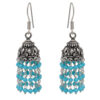 Gehna Jaipur Blue Chalcedony Color Zircon Beads Earring For Girls & Women GE03-1123