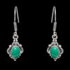 Gehna Jaipur Malachite Color Stone Studded Earrings In German Silver  For Girls & Women GE01-1123 - Image 3