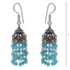 Gehna Jaipur Blue Chalcedony Color Zircon Beads Earring For Girls & Women GE03-1123 - Image 3