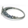 Gehna Jaipur blue sapphire & cubic zirconia studded stylish black polish silver plated bracelet For Girls & Women FB-1124 - Image 3