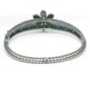 Gehna Jaipur blue sapphire & cubic zirconia studded stylish black polish silver plated bracelet For Girls & Women FB-1124 - Image 4