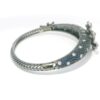 Gehna Jaipur blue sapphire & cubic zirconia studded stylish black polish silver plated bracelet For Girls & Women FB-1124 - Image 5
