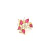 Gehna Jaipur Pink Tourmaline Color Stone & Cubic Zirconia Studded Ring Adjustable Size For Girls & Women FR-1125
