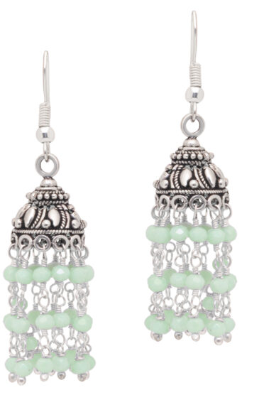 Gehna Jaipur Green Chalcedony Color Zircon Beads Earring For Girls & Women GE03-1125