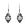 Gehna Jaipur Pearl Color Stone Studded Earrings In German Silver  For Girls & Women GE01-1126