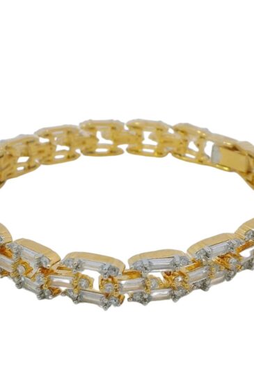 Gehna Jaipur cubic zirconia studded gold plated bracelet For Girls & Women FB-1127