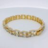 Gehna Jaipur cubic zirconia studded gold plated bracelet For Girls & Women FB-1127 - Image 5