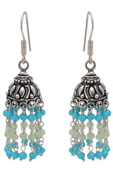 Gehna Jaipur Blue & Green Color Zircon Beads Earring For Girls & Women GE03-1127