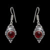 Gehna Jaipur Red Garnet Stone Earrings In German Silver  For Girls & Women GE01-1127 - Image 3