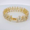 Gehna Jaipur cubic zirconia studded beautifully designed gold plated bracelet For Girls & Women FB-1128 - Image 4