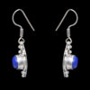 Gehna Jaipur Dumortierite Color Stone Studded Earrings In German Silver For Girls & Women GE01-1128 - Image 5