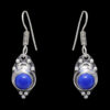 Gehna Jaipur Dumortierite Color Stone Studded Earrings In German Silver For Girls & Women GE01-1128 - Image 4