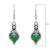 Gehna Jaipur Green Onyx Color Stone Earrings In German Silver  For Girls & Women GE01-1130