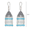Gehna Jaipur White & Swiss Blue Color Zircon Beads Earring For Girls & Women GE03-1130 - Image 3