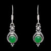 Gehna Jaipur Green Onyx Color Stone Earrings In German Silver  For Girls & Women GE01-1130 - Image 3