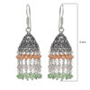 Gehna Jaipur Pink & Green Color Sapphire Zircon Beads Earring For Girls & Women GE03-1131 - Image 3