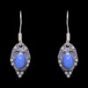 Gehna Jaipur Dumortierite Color Stone Studded Earrings In German Silver  For Girls & Women GE01-1131 - Image 3
